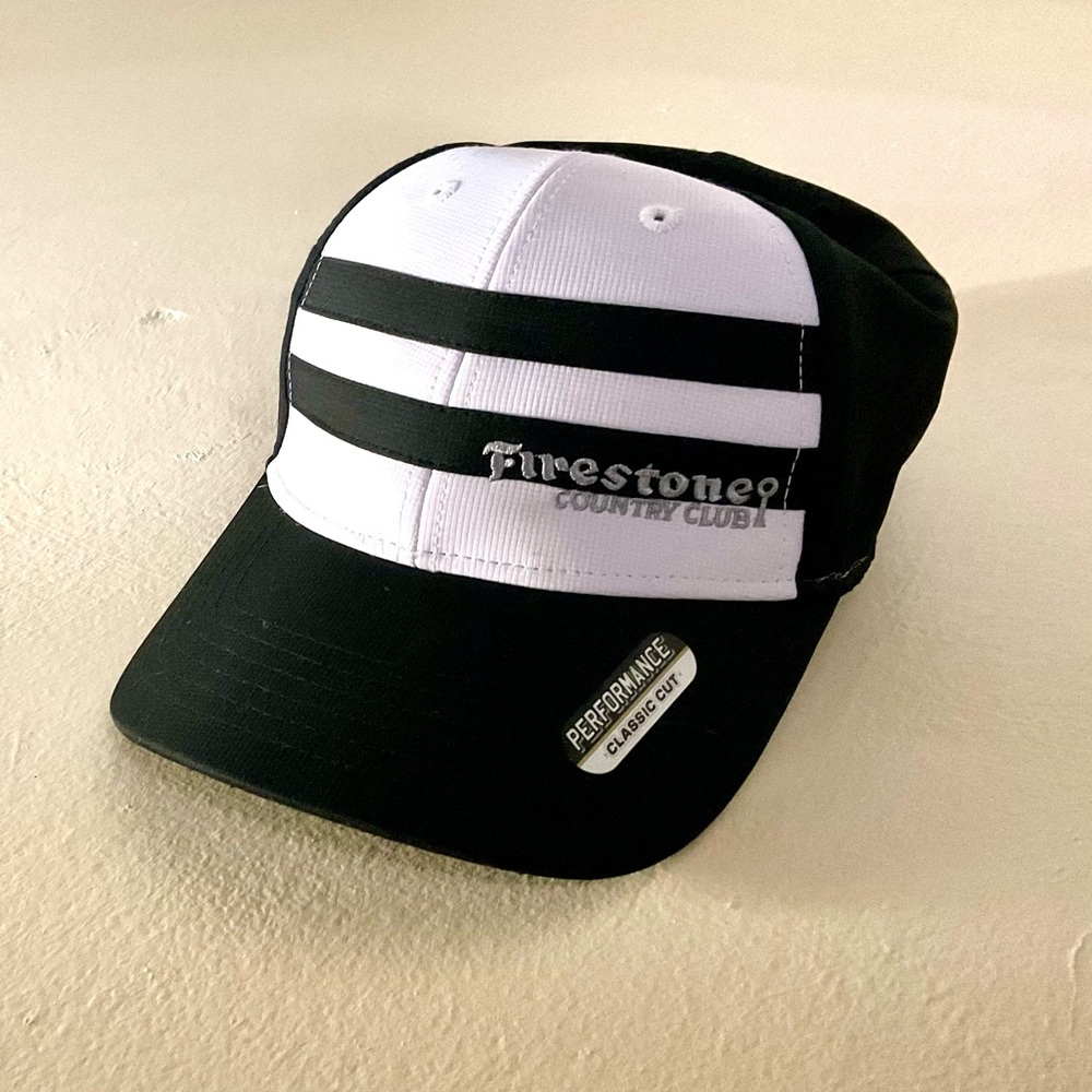 Head Baseball Golf Trucker cap Firestone Country Club Golf Black & White NWT